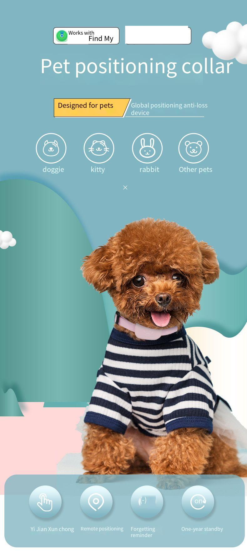 Find My Pet Locator collar Cat and dog anti-loss tracker Remote GPS for iOS_voghion.com