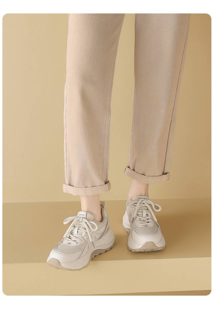 cameido Retro Casual Shoes For Women, 2025 Spring Collection. These Versatile Casual Athletic Shoes Feature Mesh Paneling._voghion.com