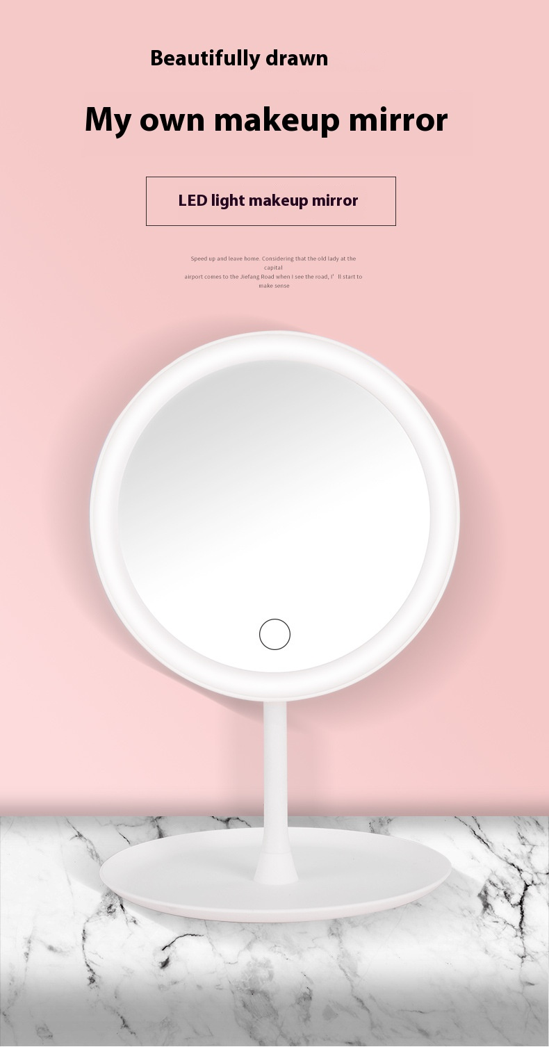 Faltbarer LED-Kosmetikspiegel mit Touch-Steuerung und 3 Lichtmodi – Tragbarer Schminkspiegel für Wohnheim, Reisen, Zuhause und Büro_voghion.com