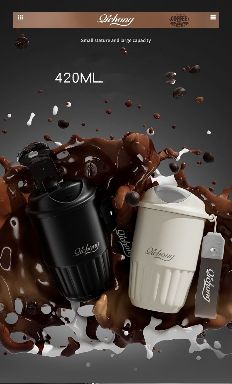 316 Stainless Steel Coffee Cup High-Fashion Ceramic Thermos Flask Portable Travel Mug Trending Customisable Water Bottle_voghion.com