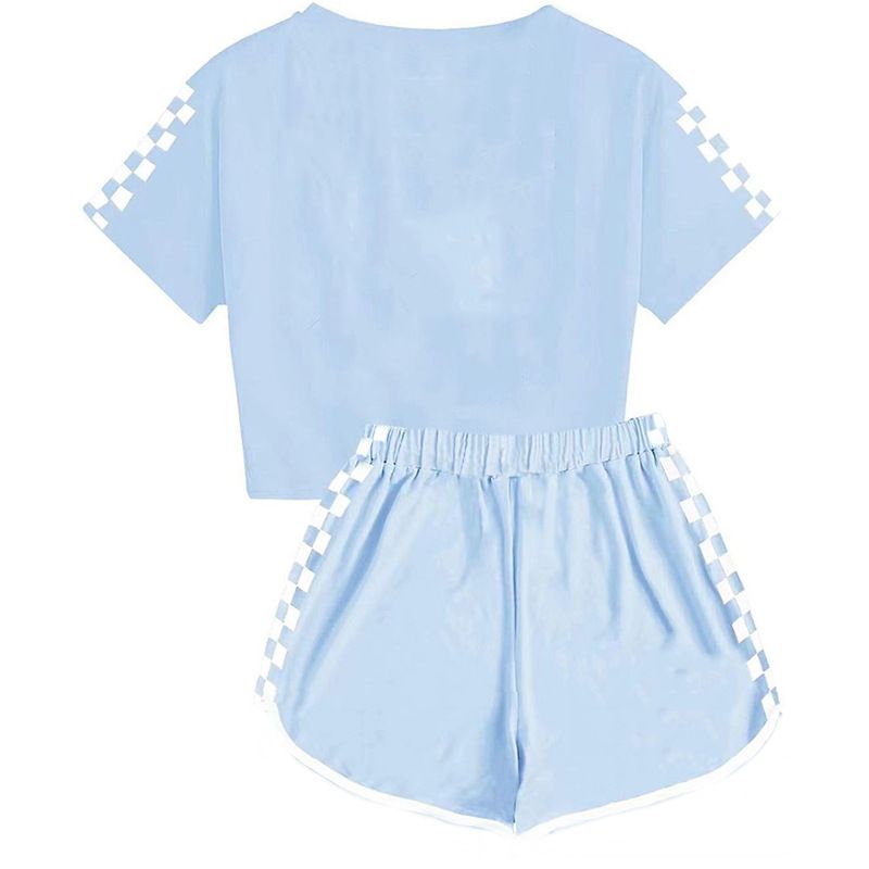 Pijama deportivo para niños y niñas, camiseta y pantalón corto, para madres e hijos, 656_voghion.com