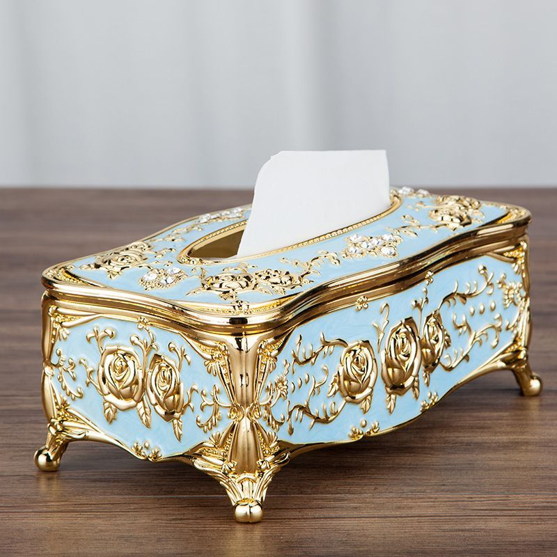European Style Fashion Coffee Table Storage Tissue Home High-end Napkin Box Household Creative_voghion.com