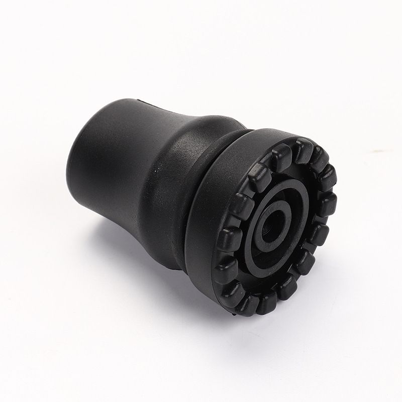 2Pcs outdoor trekking poles for the elderly with non slip rubber and plastic foot covers with round head_voghion.com