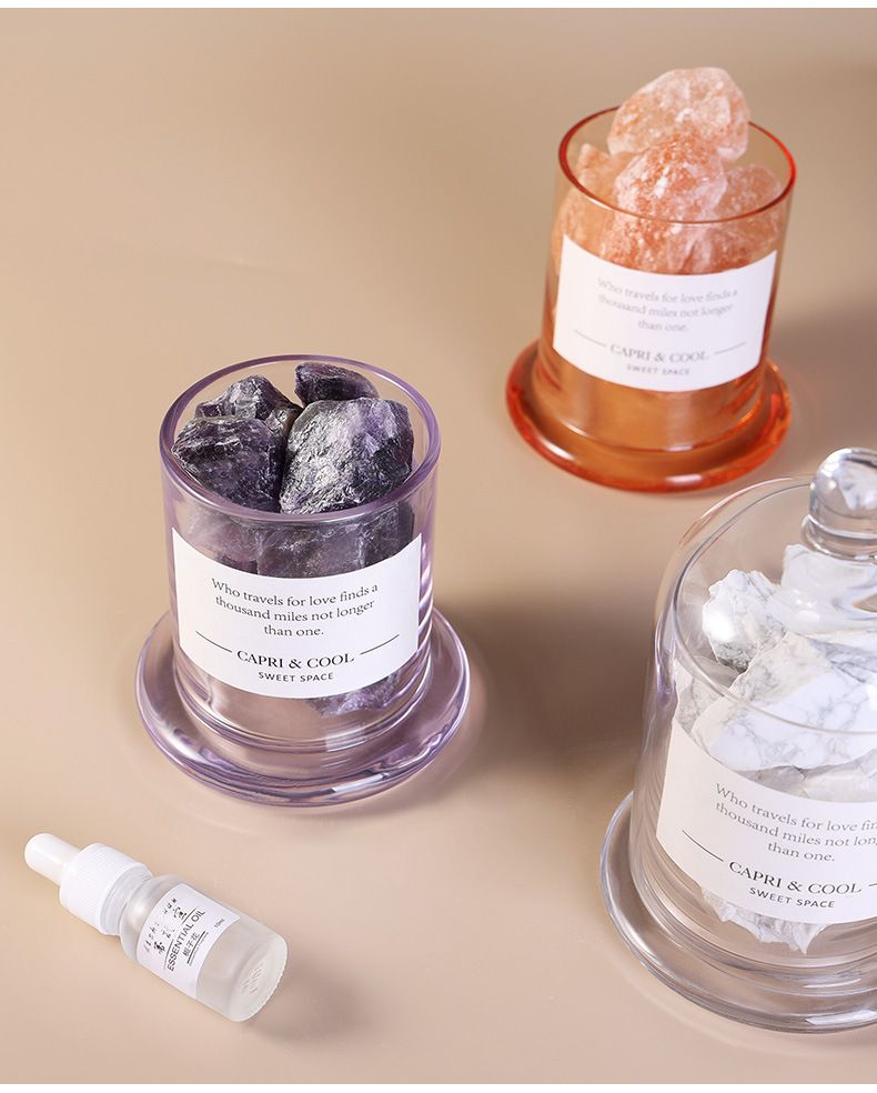 Crystal Aroma Stones - Premium Essential Oil Diffuser With 6 Luxury Scents (Bergamot, Lavender, Oud & More) - Natural Home Decor & Air Freshener_voghion.com