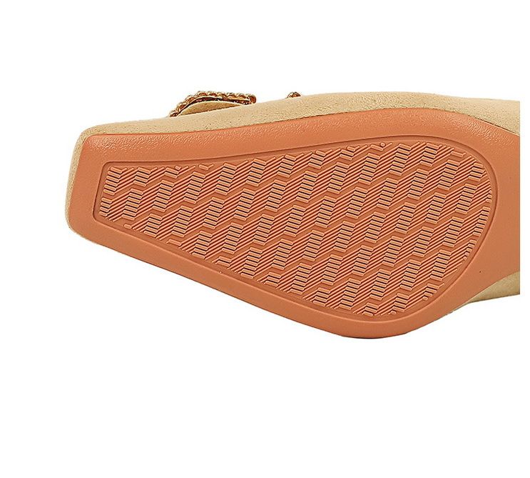 6183-K21 Stile Banchetto Tacco Alto Scamosciato Testa Quadrata Piccola Metallo Acqua Diamante Fibbia a Forma di G Primavera E Autunno Donna_voghion.com