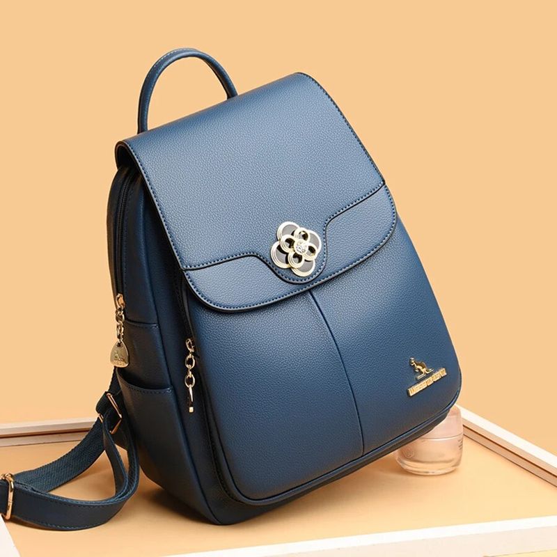 Zaino in vera pelle da donna Borsa a tracolla femminile di moda Sac a Dos Zaino da donna Mochilas Borse da scuola per adolescenti_voghion.com