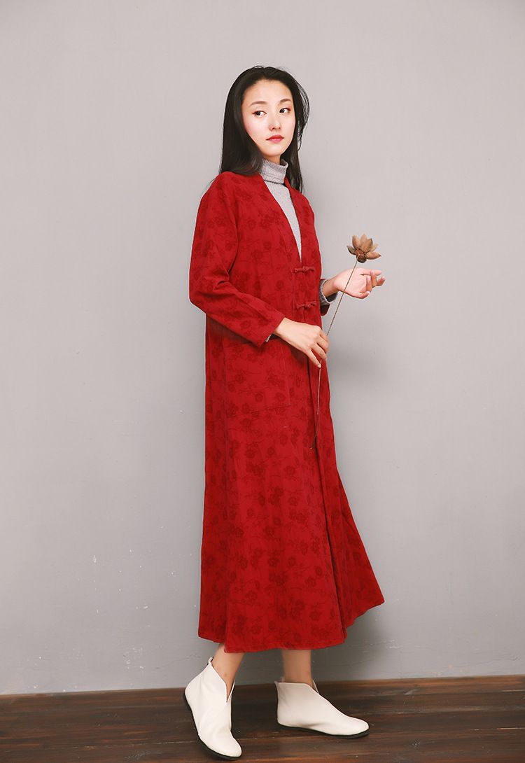 Vêtements pour femmes Vêtements pour femmes Vêtements pour femmes Vêtements pour femmes Automne 2024 Style Hanfu en coton et lin jacquard_voghion.com