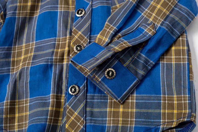 Kinder Herbst neue Jungen Gentleman Kleid karierten langärmeligen weißen Hosenanzug_voghion.com