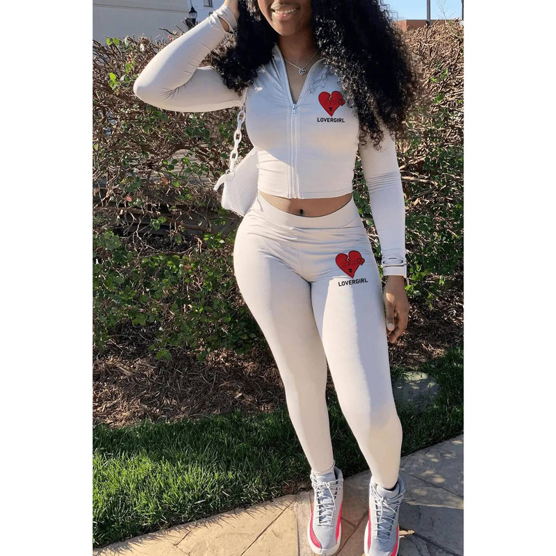 Heart Damen Zweiteilige Sets Sweatsuits Rosa Winter Trainingsanzug Für Damen Outfits Langarm Oberteil Hosen Anzüge Schwarz Passende Sets_voghion.com