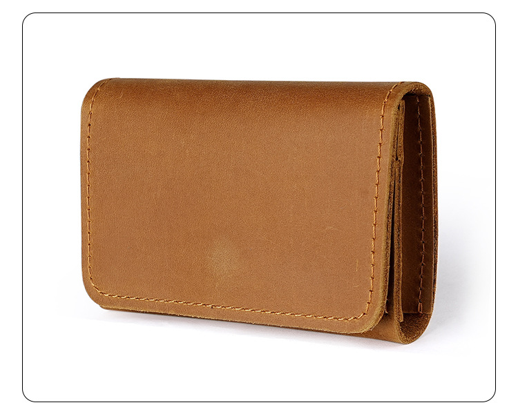 Card Cases Vintage Leather Men's Wallet Cowhide Vertical Money Clip Anti-theft Brush Multi-card Sleeve_voghion.com