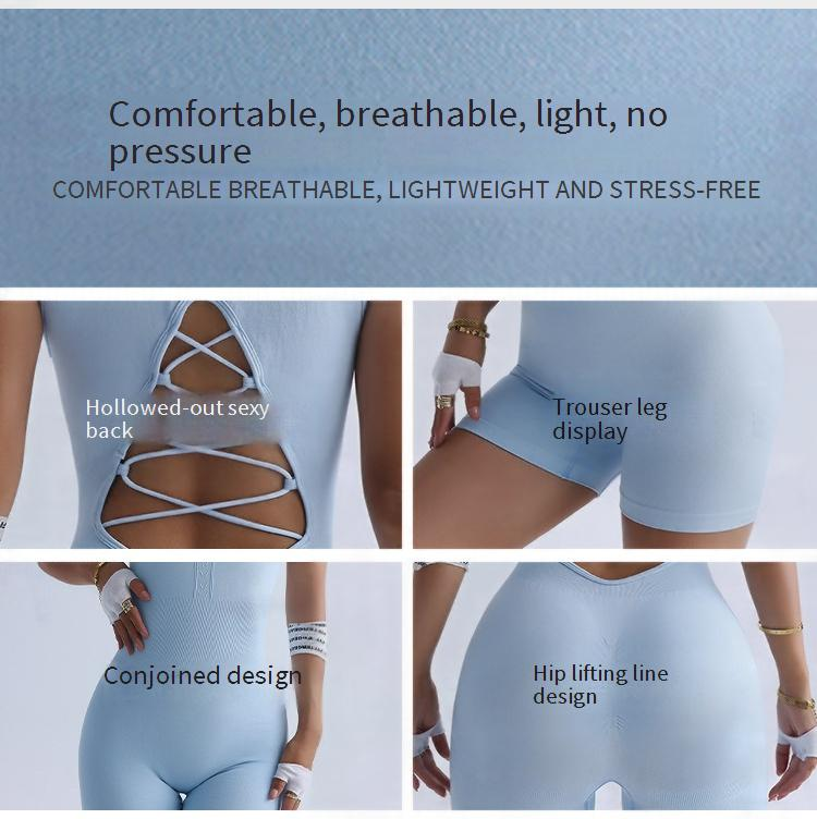 Vêtements pour femmes Vêtements de sport Yoga Combinaison Shorts Fitness Cyclisme Pantalons de yoga Fitness Vêtements de course d'été_voghion.com