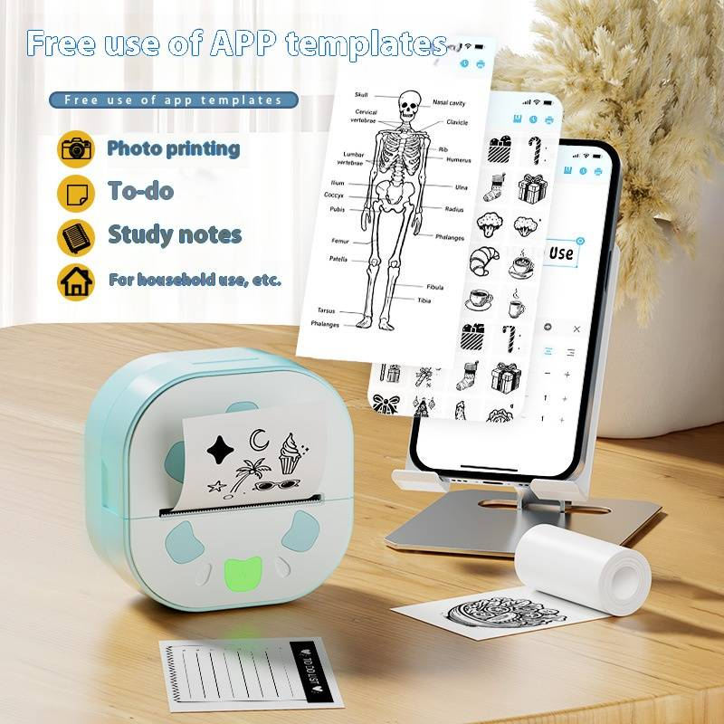 D21 Mini Bluetooth Thermal Sticker Printer - Portable Label Maker For Home, School & Office, Compatible With Android_voghion.com