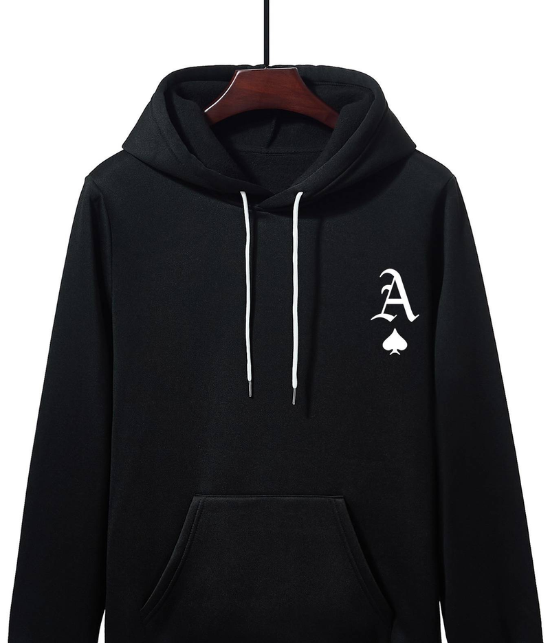 Conjunto de sudadera y jogger estampados para hombre, chándal de invierno cálido con forro polar y chaqueta con cremallera, ropa informal de calle._voghion.com