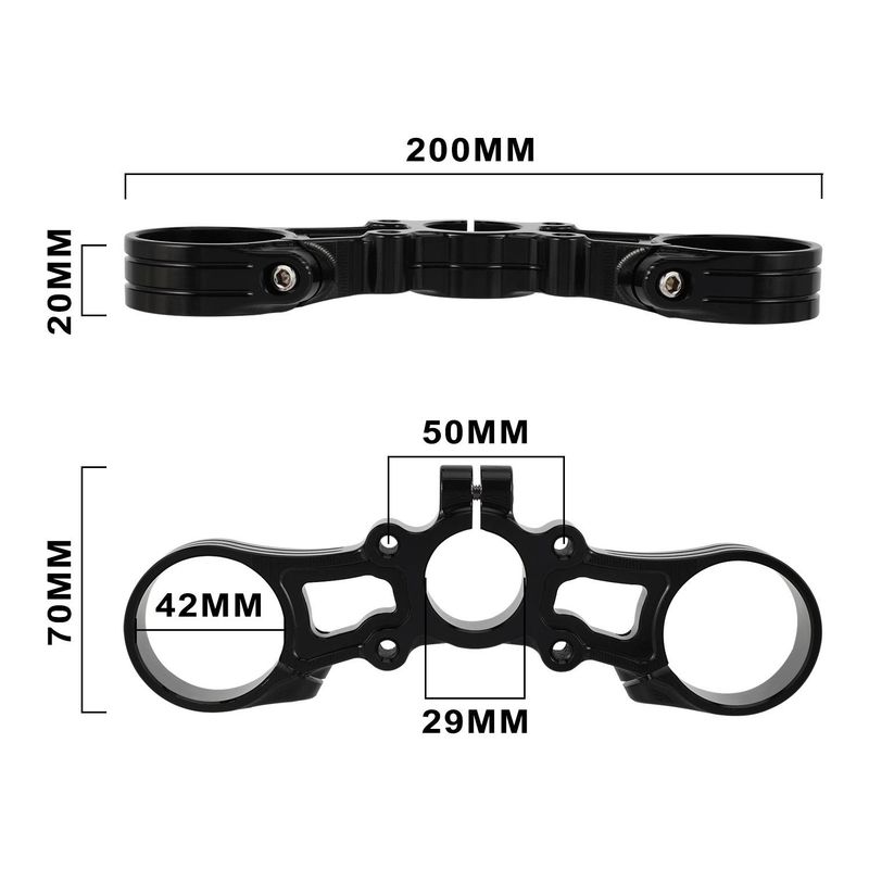 Morsetto per manubrio in lega di alluminio leggero per motociclette elettriche S/X - Accessorio di aggiornamento universale, ad alta resistenza e durevole (nero/blu/viola)_voghion.com