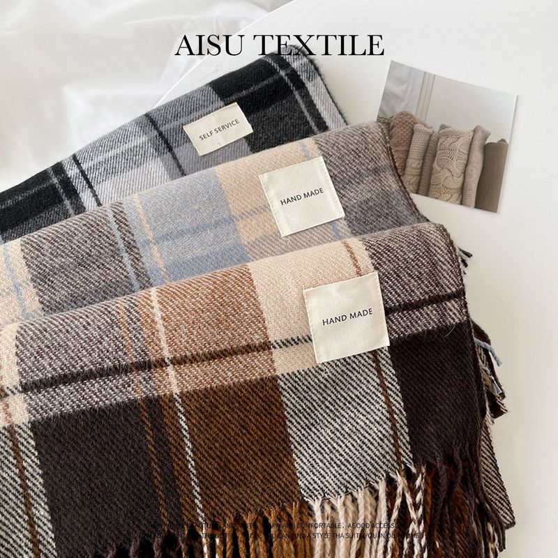 Sciarpa autunno e inverno 2025: sciarpa in cashmere sintetico da donna, collo semplice, versatile, caldo scialle invernale_voghion.com