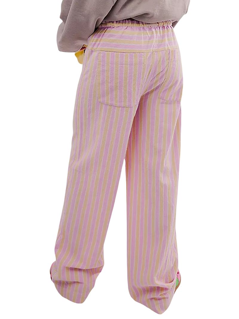 Vente chaude Rayé Loungewear Femmes Années 2000 Esthétique Large Jambe Y2K Cordon Taille Haute Décontracté À Carreaux Palazzo Pantalon Pantalon_voghion.com