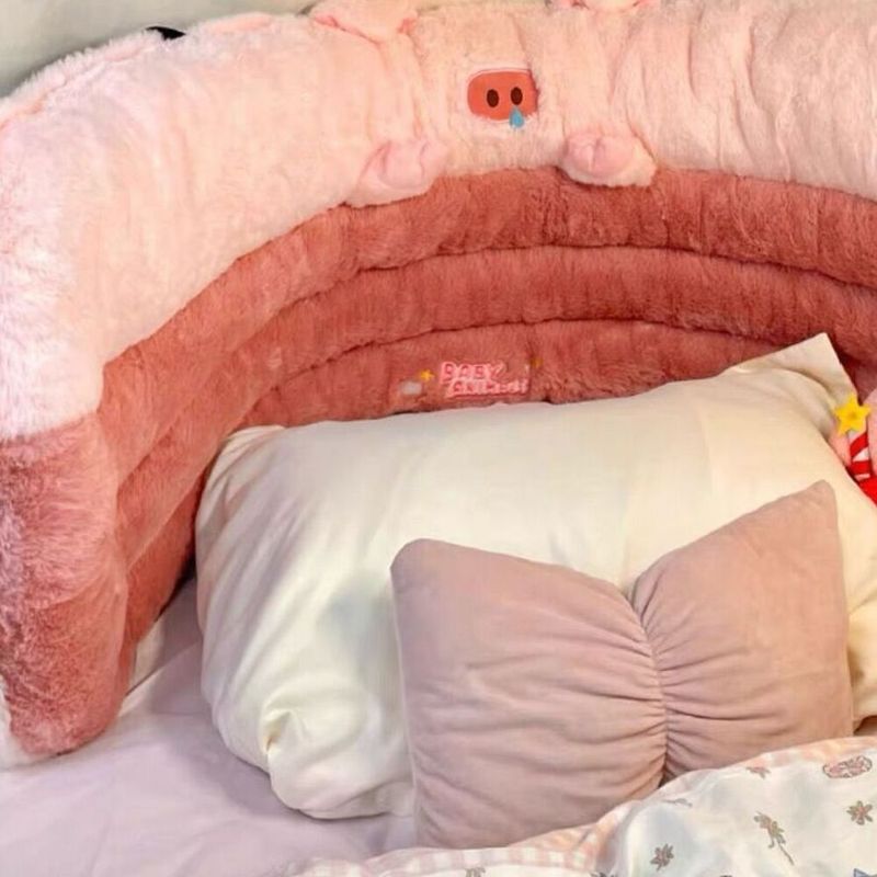 Cute Plush Bear Bedside Soft Pillow Seat Cushion Dormitory Student Bed Backrest Transformation Artifact Anti-collision_voghion.com