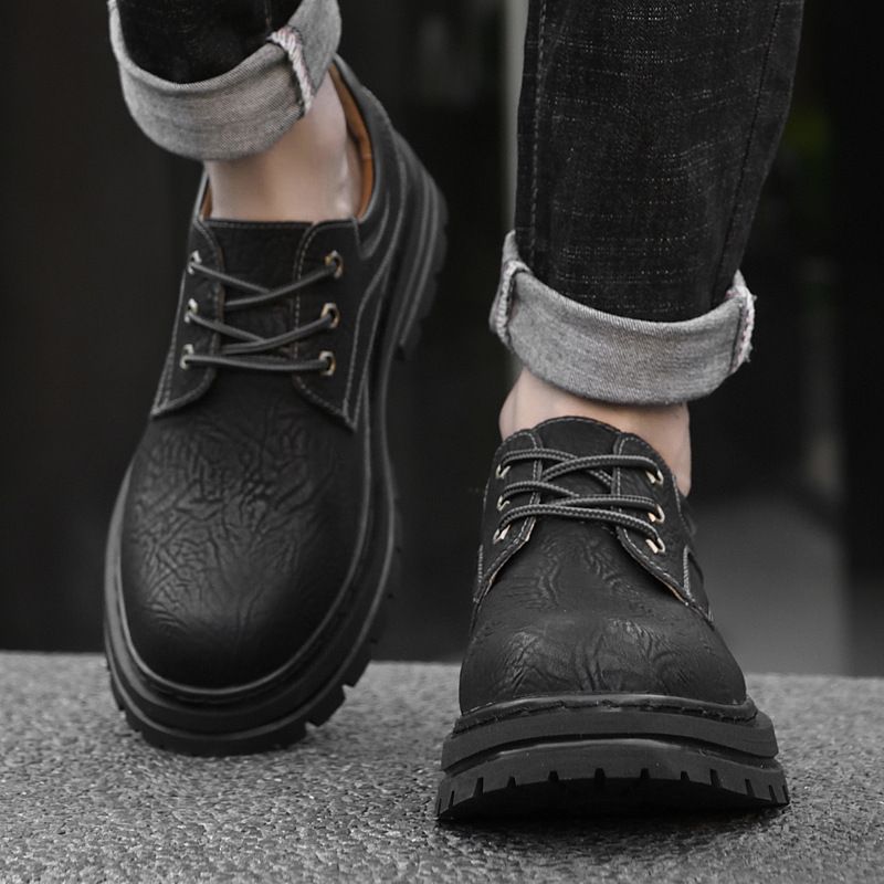 Low-Top-Martin-Stiefel für Herren, neue Outdoor-Freizeitschuhe für Herbst und Winter, Schnürschuhe aus Leder für Herren_voghion.com