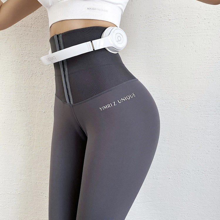 Kadın Modası Yüksek Bel Bel Göbek Kaldırma Kalça Koşu Giyim Alt Sıkı Yoga Pantolonu_voghion.com