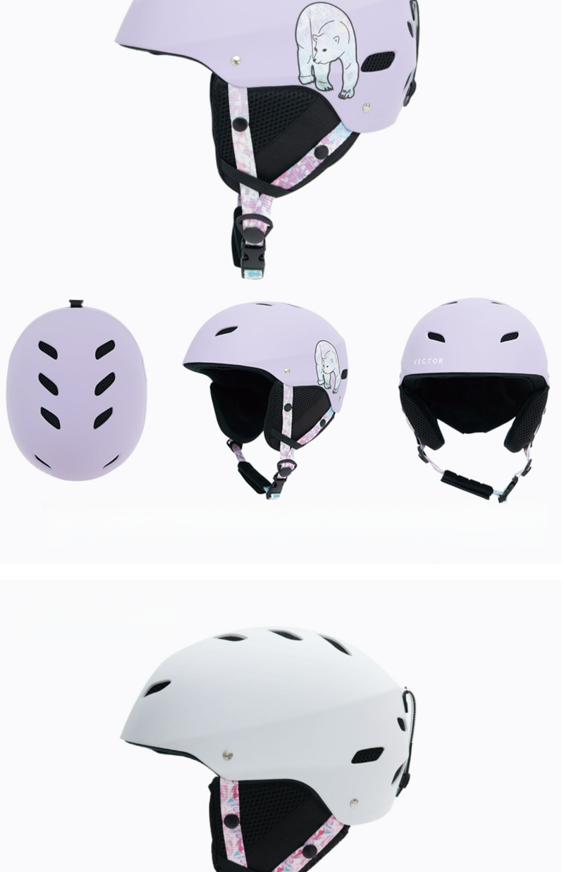 VECTOR Ski Women, Breathable Anti Collision Skiing Equipment For Adults, Men's Protective And Warm Snow Helmet_voghion.com