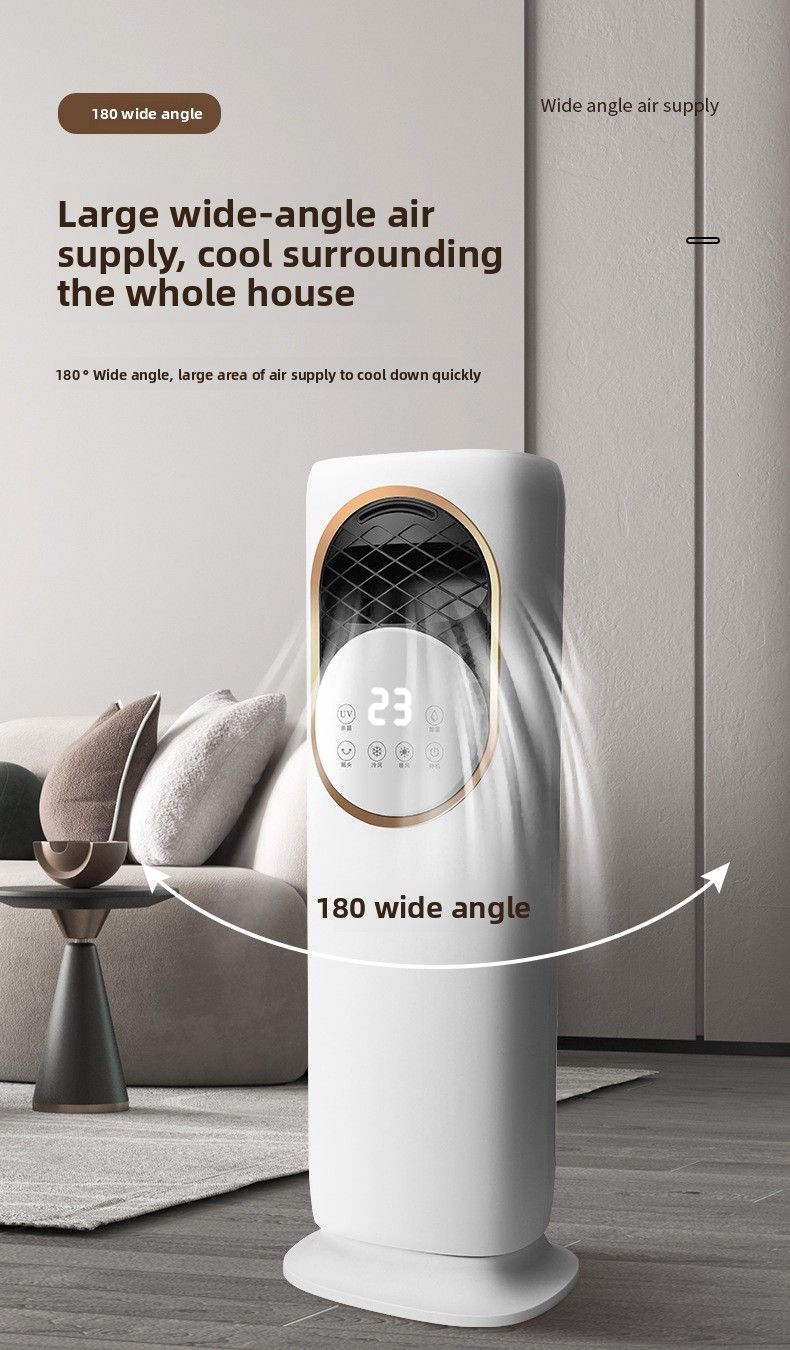 Aire acondicionado de doble uso y calefacción de 5 A, calentador vertical doméstico, ventilador sin aspas, refrigeración por agua_voghion.com