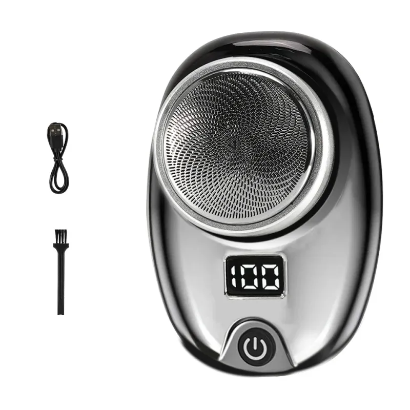 Portable Mini Electric Rechargeable Digital Power Display Mens Waterproof Cordless Razor Beard Shaver for Face Body_voghion.com