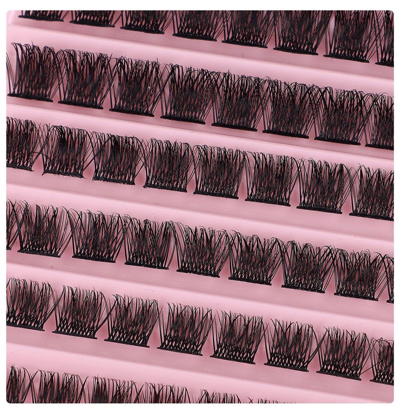 DIY segment single tuft hair 120 tufts false eyelashes 8-16mm eyelash DD curve_voghion.com