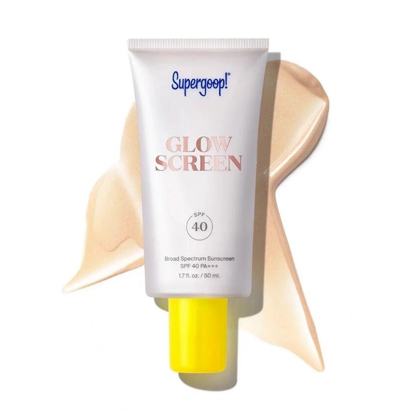 Supergoop Primer Makeup Produkt spf40 Unseen Solcreme Broad Spectrum Glowscreen Solcreme Ansigt Kropsmakeup Gratis forsendelse 50ml_voghion.com
