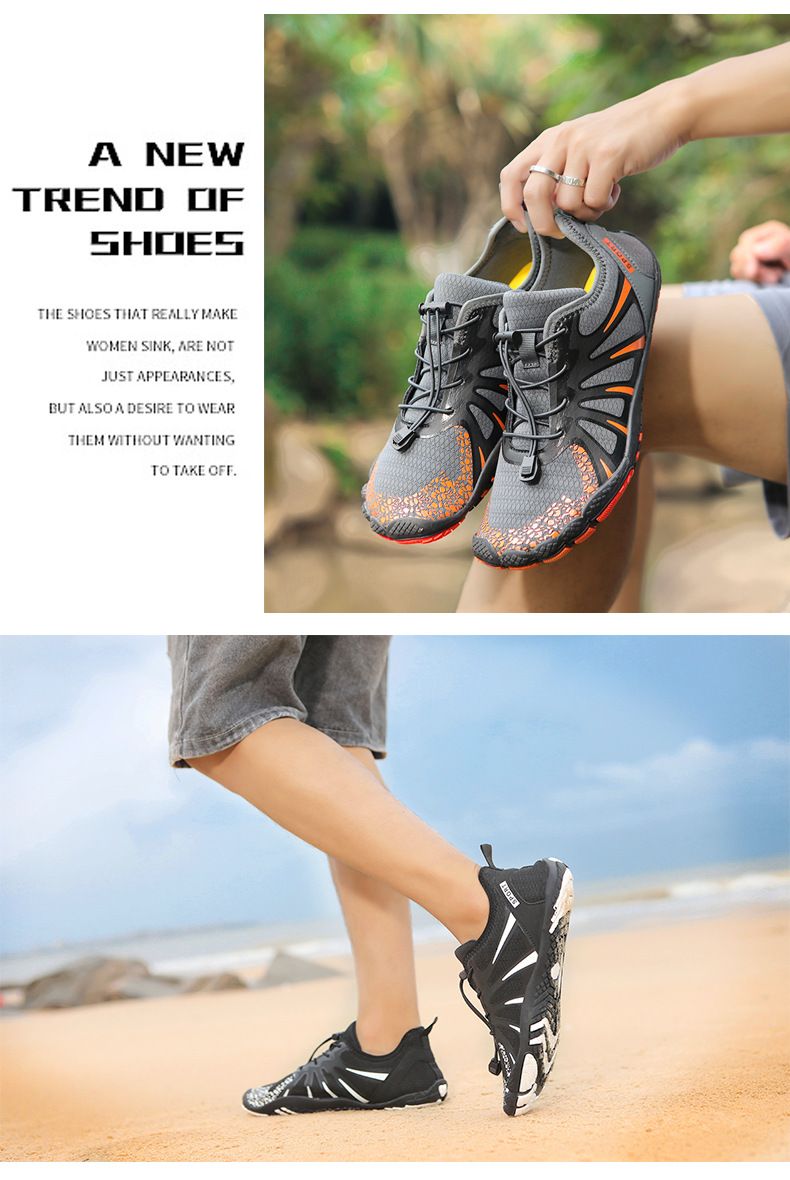 Scarpe da acqua unisex ad asciugatura rapida per trail running ed escursionismo - Suola in gomma antiscivolo con tomaia in mesh traspirante | Intersuola in EVA leggera_voghion.com