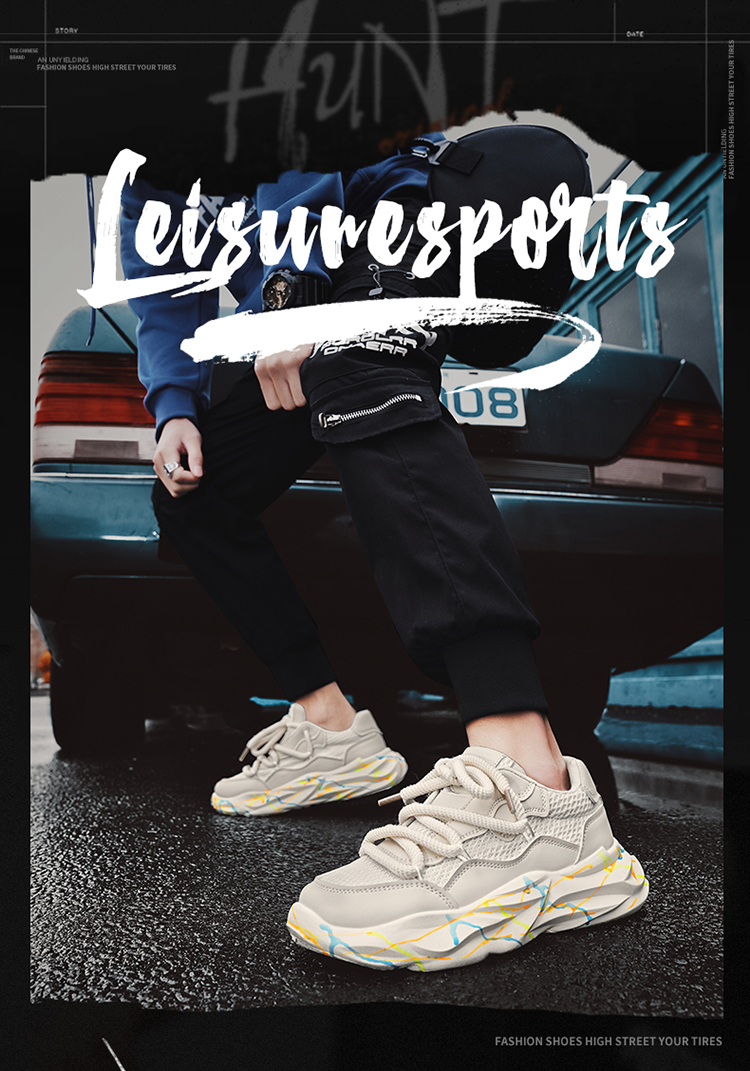 Scarpe da ginnastica luminose Scarpe casual alla moda Scarpe da papà Suola spessa Versione coreana Scarpe da uomo per studenti Quattro stagioni_voghion.com