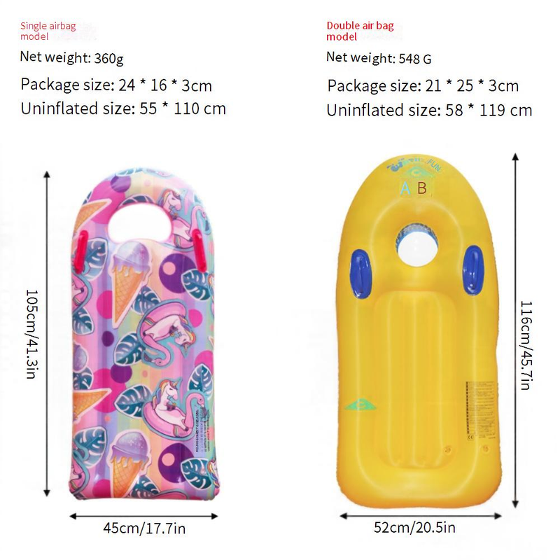 Kids Inflatable Surfboard Thickened PVC Water Floating Board For Swimming Surfing Lightweight Stable For Pool Beach Lake_voghion.com
