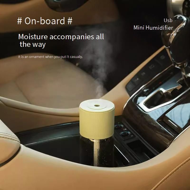 Compact USB Humidifier For Home, Office & Car - Ultra-Quiet Ultrasonic Air Moisturizer With Aromatherapy Function_voghion.com