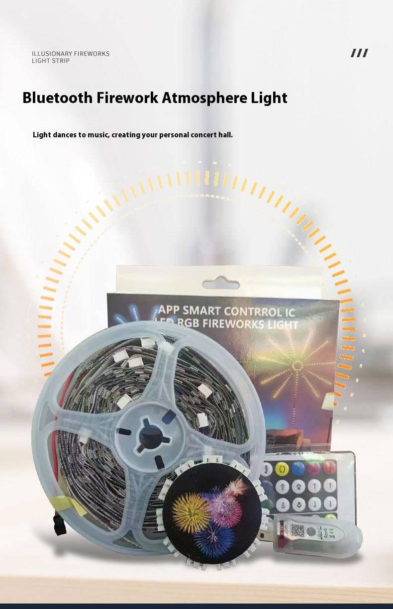 Tira de luces LED RGB USB de 5 V: aplicación inteligente, Bluetooth, control remoto por infrarrojos, sincronización de sonido, chip SMD 5050 (30 LED/m), vida útil de 50 000 h, no impermeable._voghion.com