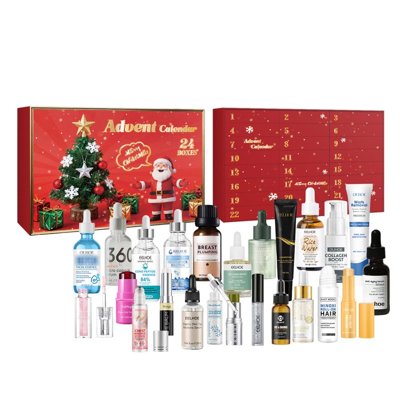 Christmas Countdown Beauty & Skincare Gift Set - Hydrating, Moisturizing, Smooth & Refined Facial Care Makeup Surprise Blind Box_voghion.com