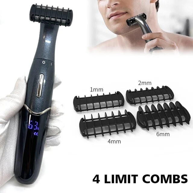 Intimate Areas Haircut Precision Shaver Men Bikini Line Sensitive Razor Balls Eggs Pubic Hair Shaving Trimmer Face Beard Clipper YCDC_voghion.com