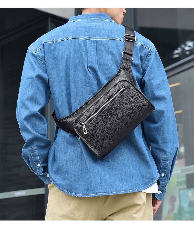 Borsa a tracolla semplice, design di alta qualità, borsa a tracolla da uomo casual da lavoro, grande capacità_voghion.com