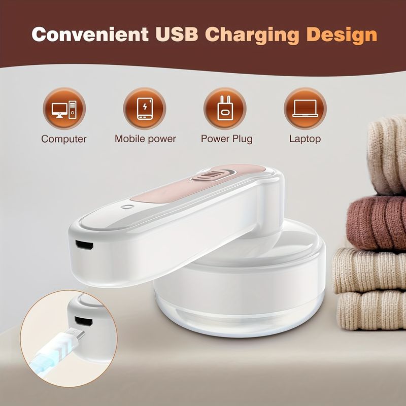 USB Rechargeable Sweater Shaver Portable Electric Lint Remover 500mAh Battery For Clothes Bedding Furniture Carpet Sofa Cleaning_voghion.com