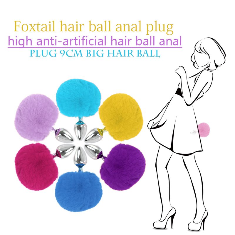 Mental plysjball kaninhale analplugg rustfritt stål prostatamassasje analplugg BDSM sexleketøy for kvinner/par voksne_voghion.com
