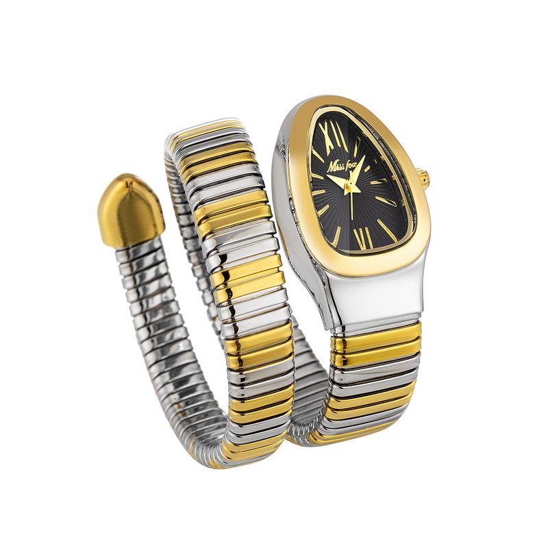Montre-bracelet enveloppante en forme de serpent MISSFOX pour femme, accessoire tendance et unique_voghion.com