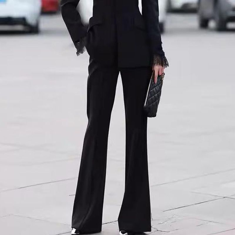 Sconto esclusivo per gli acquirenti del negozio GraceChic ~ Giacca blazer piccola unica con patchwork in pizzo 2024 che stringe la vita per le donne alla moda_voghion.com