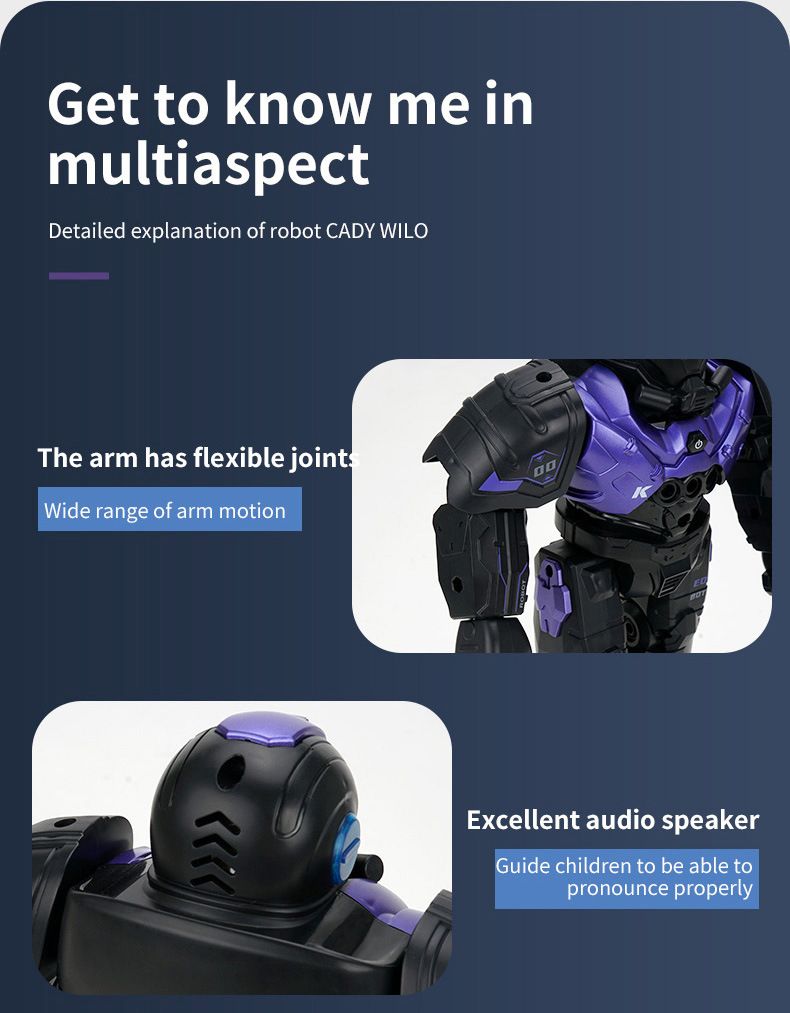 Robot intelligente multifunzionale - Giocattolo educativo interattivo con controllo dei gesti e danza, con telecomando, per ragazzi (idea regalo)_voghion.com