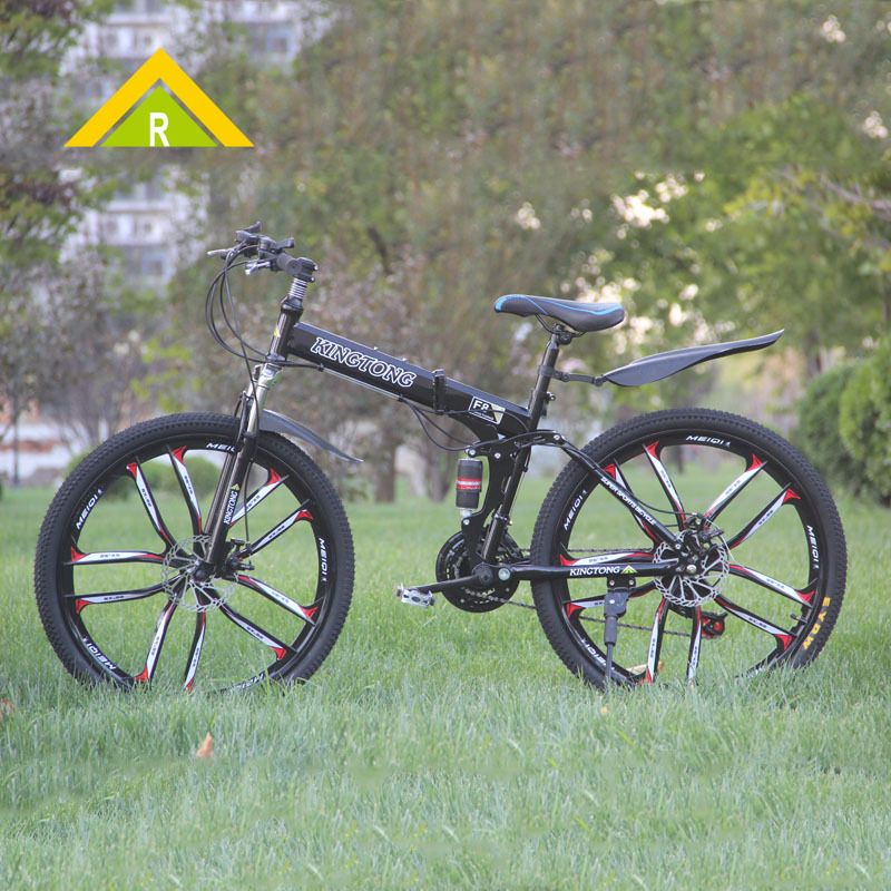 JINT Folding 24/ 26inch Adult Mountain Bike Variable Speed Dual Shock Absorption Off-Road Bicycle_voghion.com