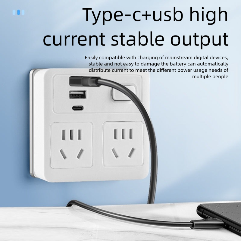 Prise intelligente domestique 86 convertisseurs multifonctions multiprise USB multi-trous pour dortoir étudiant_voghion.com