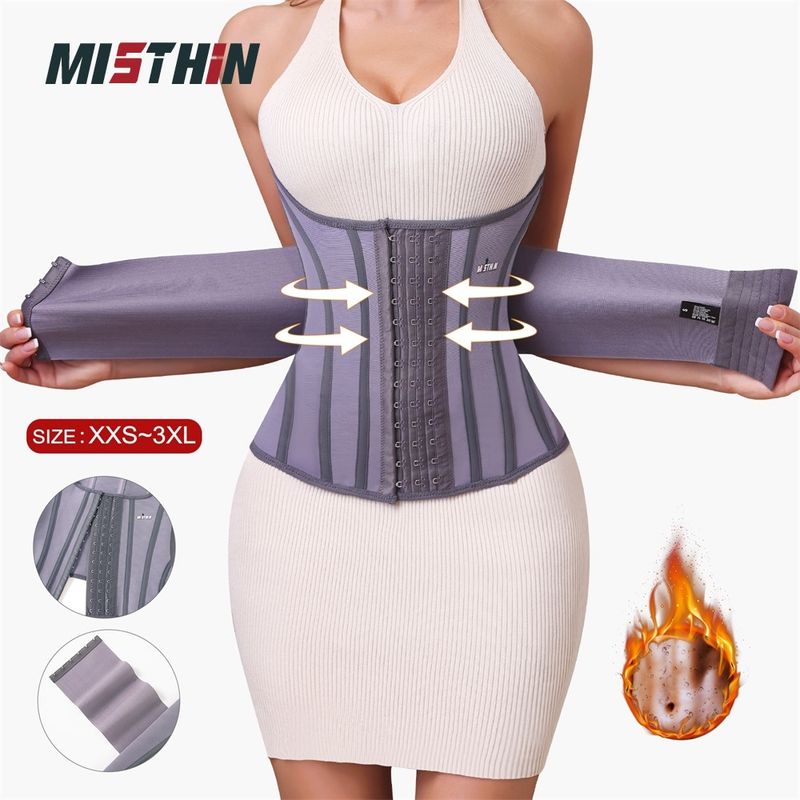 VoleFox Plus Size Waist Trainer Faixa de Barriga Dupla Camada para Controle de Barriga Pós-Parto Modelagem Corporal Cinto de Yoga_voghion.com