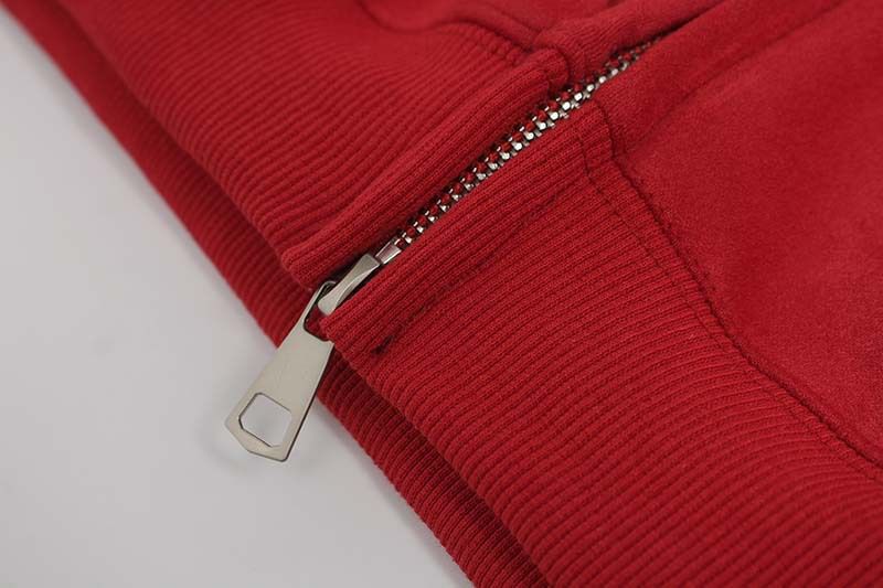 Retro-Vintage-Kapuzenpullover mit Reißverschluss – Mischung aus Wildleder und Polyester im Used-Look | Bestickte Unisex-Jacke mit zwei Taschen | Übergroßer Streetwear-Pullover_voghion.com