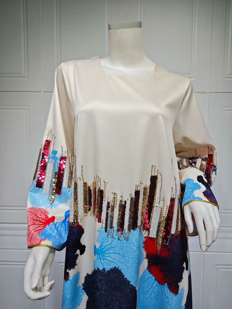 Muslimische Abaya Mit Seilstickerei, Damenrobe, Traditionell, Modern, Wunderschön, Ramadan_voghion.com