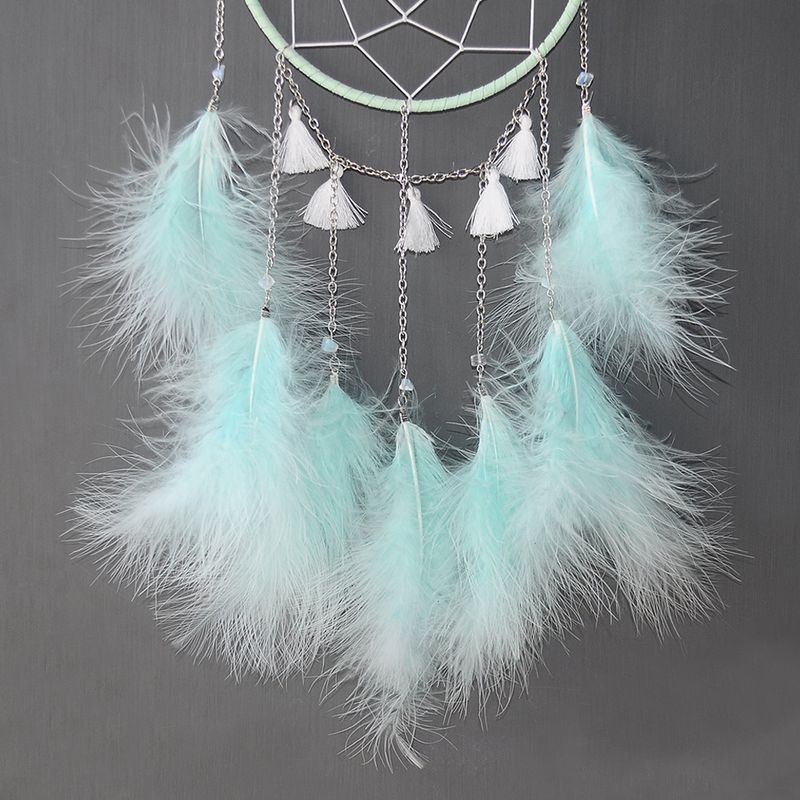 Kreativer Home Moonlight Traumfänger-Anhänger, einfacher handgemachter Traumfänger, Windspiel-Anhänger, Dekoration, DIY-Materialpaket_voghion.com