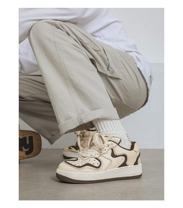 KAFFI LATTE Fréijoer nei Moud Koppel Skateschong Männer Sport Casual Schong trendy Männer- a Fraeschong_voghion.com