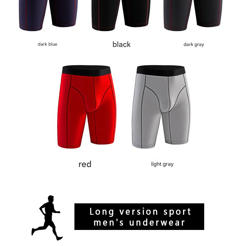 NOKO Size Lengthened Trouser Legs Pure Cotton Breathable Stretch Boxer Briefs Large Size Men's Underwear Underwear_voghion.com