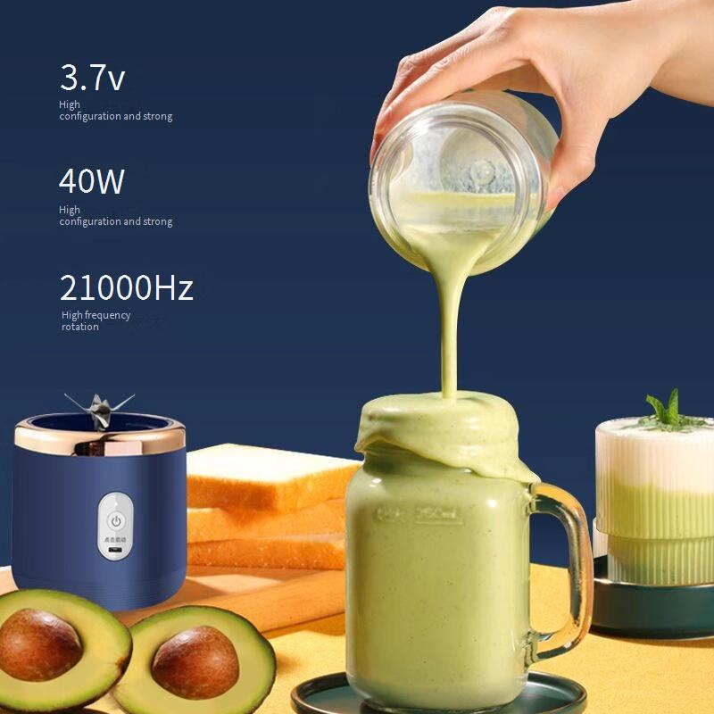 Mini mixeur portable rechargeable, mixeur haute vitesse 6 lames 200 W, 500 ml, sans BPA, pour la maison et le bureau_voghion.com